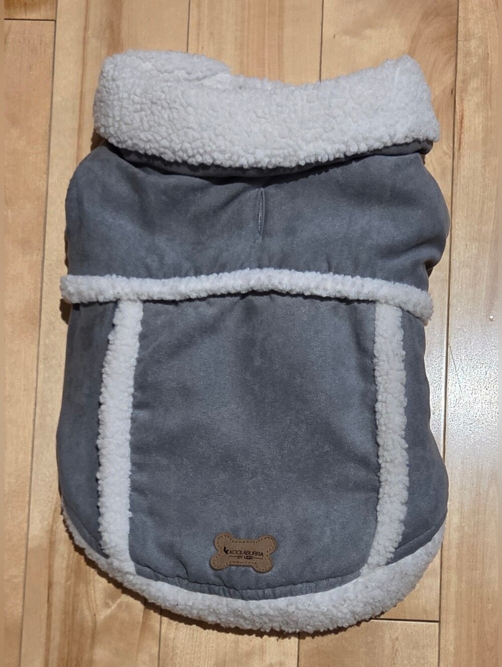 Koolaburra by UGG Gray Sherpa Lined Dog Jacket (Small)